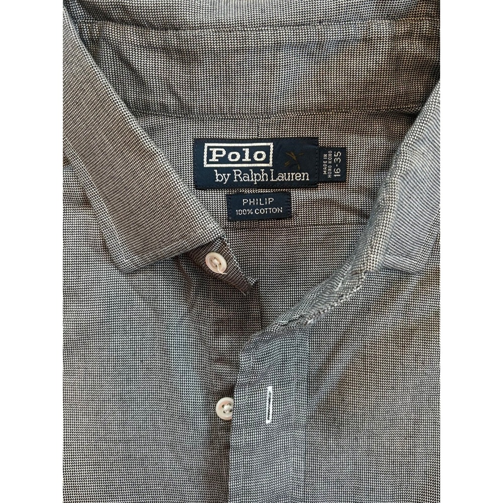 Polo Ralph Lauren Philip Fit Mens Dress Shirt 16 35 Long Sleeve Button Down